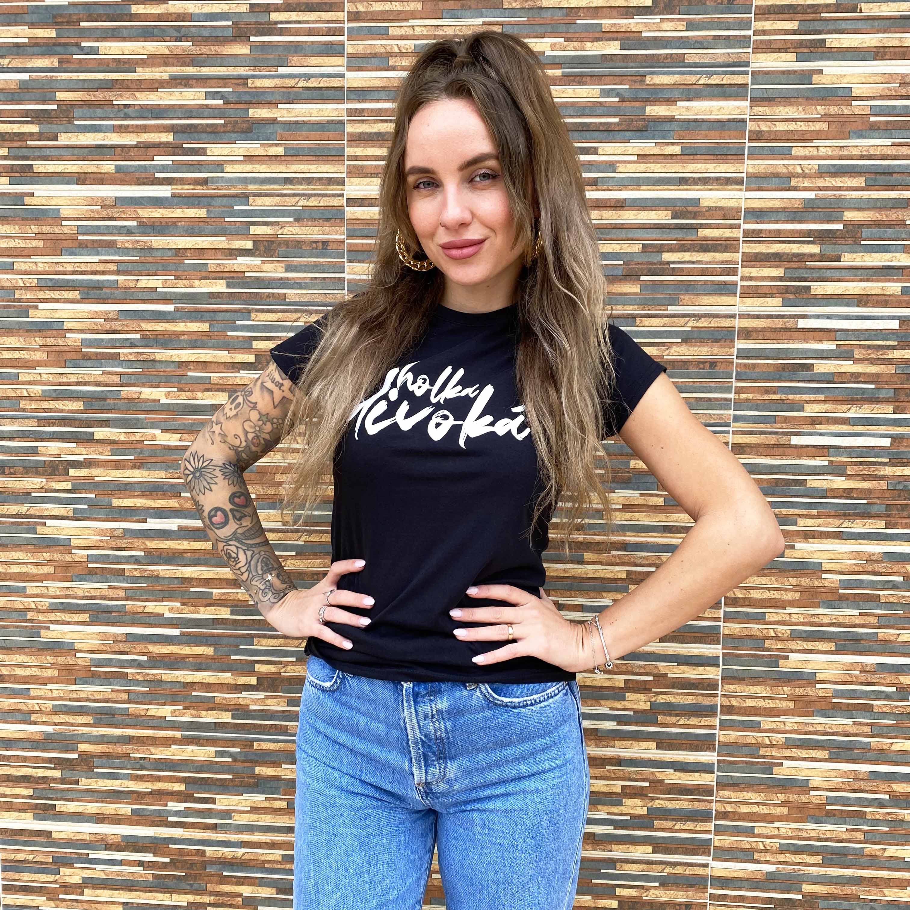 Tričko holka divoká (černé)