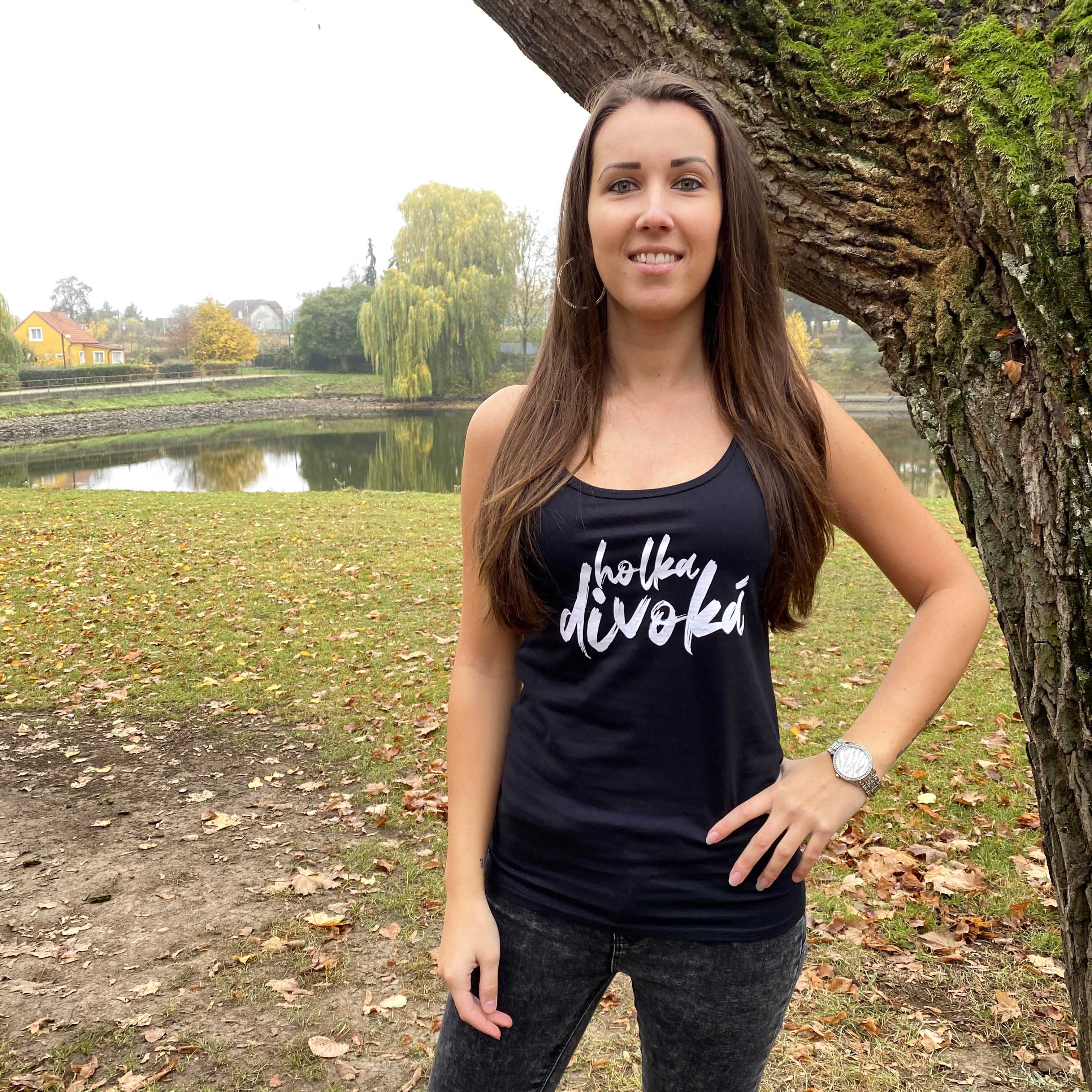 Tílko holka divoká  / černé